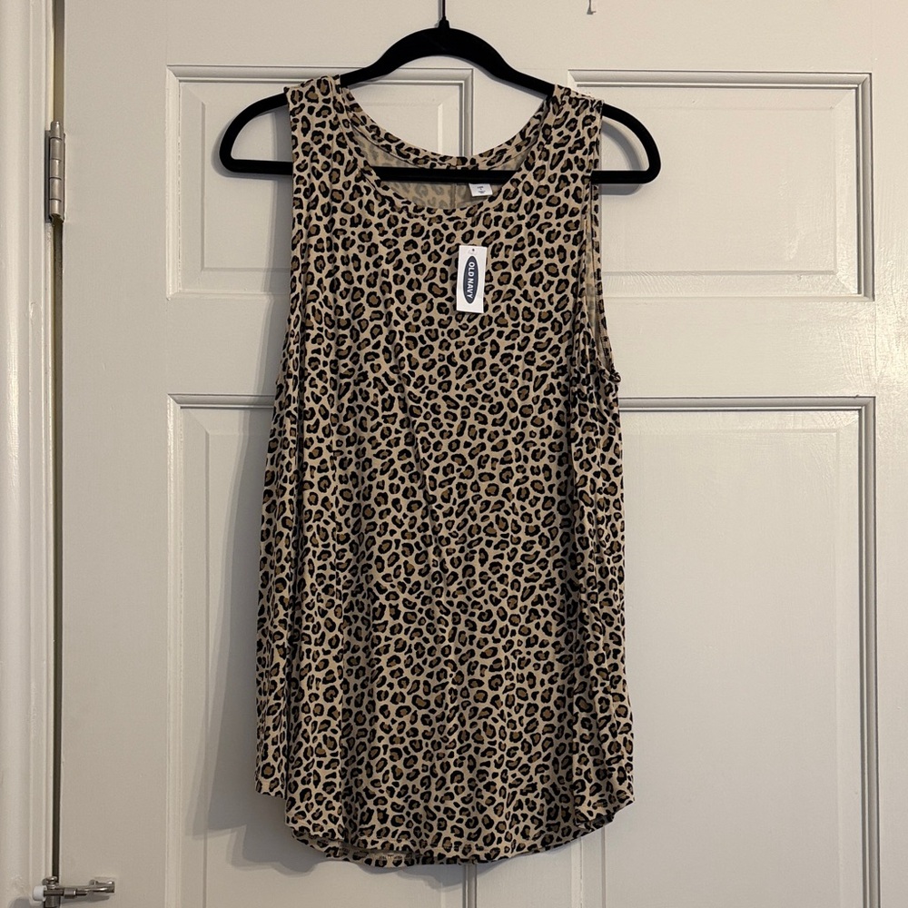 Old Navy Luxe Leopard Print Long Tank Top